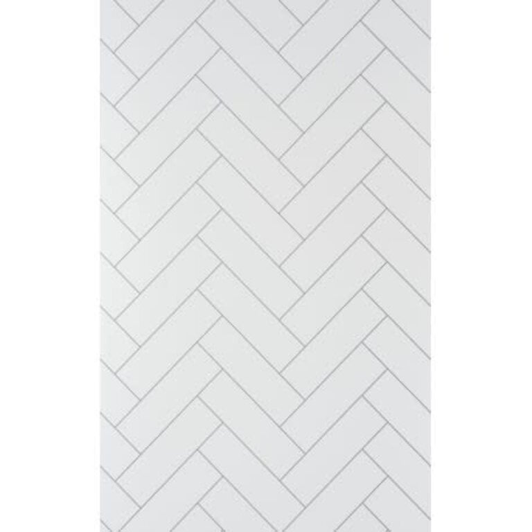 Mur de douche en PVC Chevron White 4'x8' 10mm