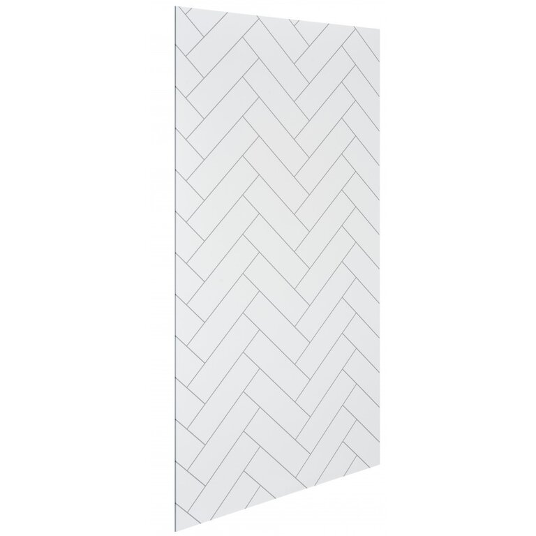 Mur de douche en PVC Chevron Blanc 4'x8' 10mm