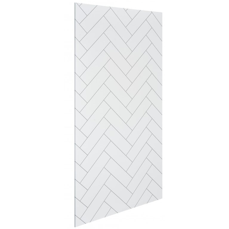 Mur de douche en PVC Chevron White 4'x8' 10mm