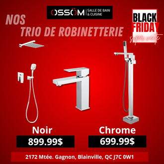 Trio Robinetterie Kimmi Noir Black Friday