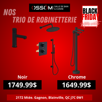 Trio Robinetterie Claudia Chrome Black Friday