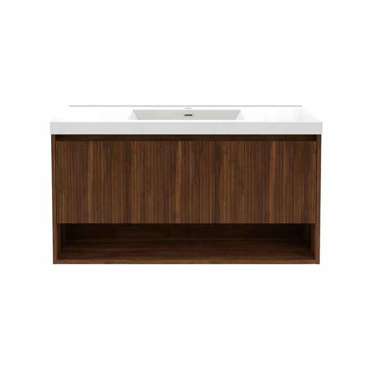 Wall-mounted vanity Florence Walnut Collection
