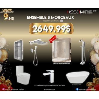 Ensemble 8 Morceaux Chrome