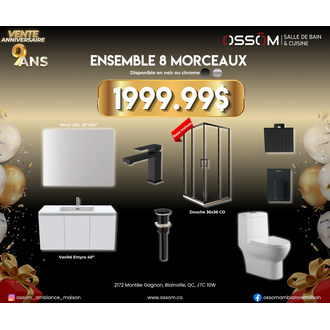 Ensemble 8 Morceaux Black ou Chrome