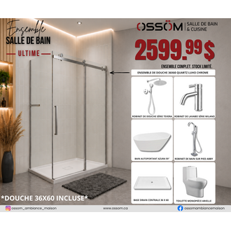 Ensemble de salle de Bathtub Ultime Finish Chrome