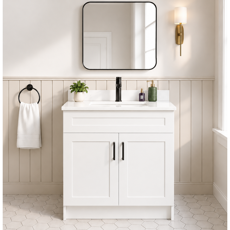 Vanité sur pied Collection Rosy Blanche
