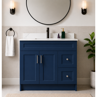 Vanity sur pied Collection Rosy Bleu