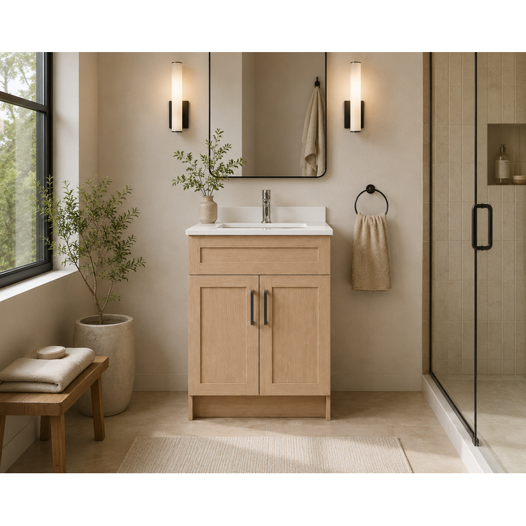 Vanité sur pied Collection Livia Oak