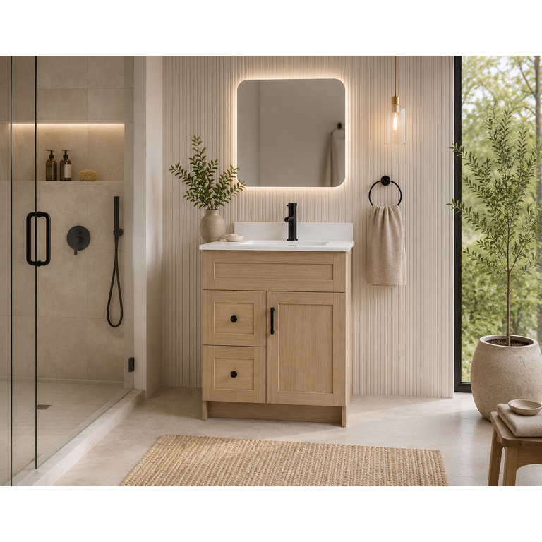 Vanité sur pied Collection Livia Oak