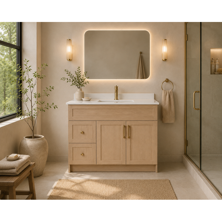 Vanité sur pied Collection Livia Oak