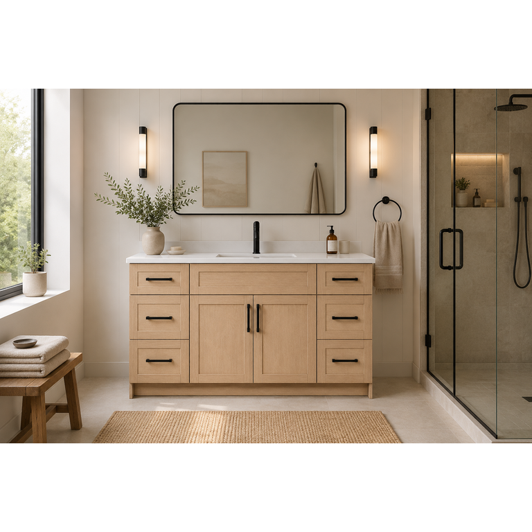 Vanité sur pied Collection Livia Oak