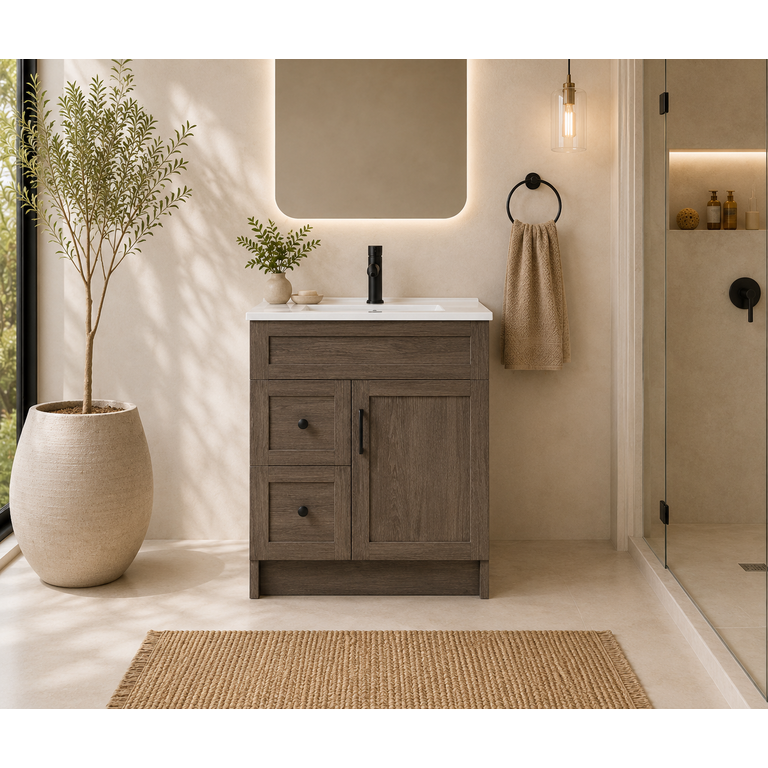Vanité sur pied Collection Livia Dark Oak