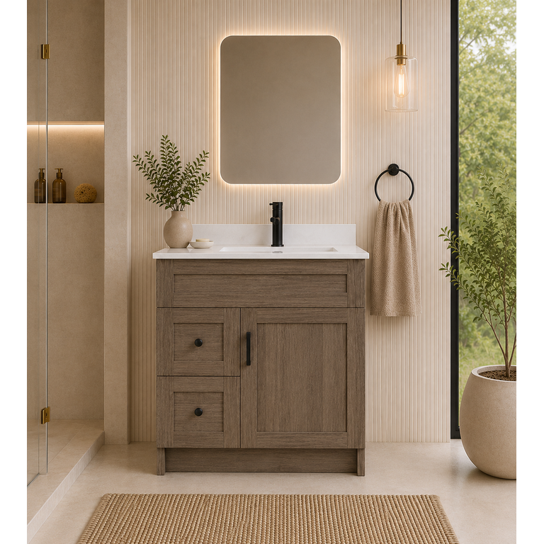 Vanité sur pied Collection Livia Dark Oak