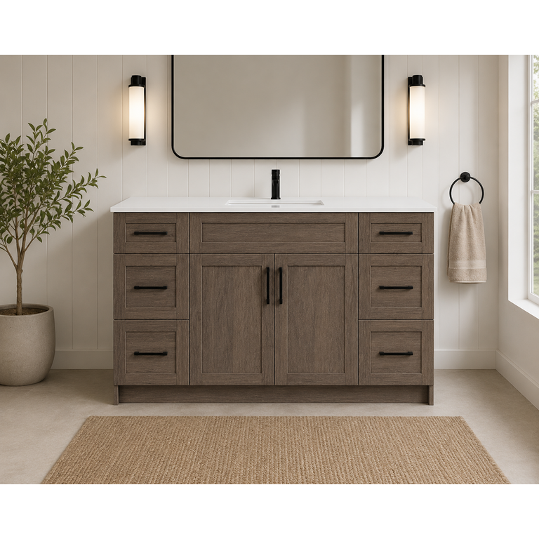 Vanité sur pied Collection Livia Dark Oak