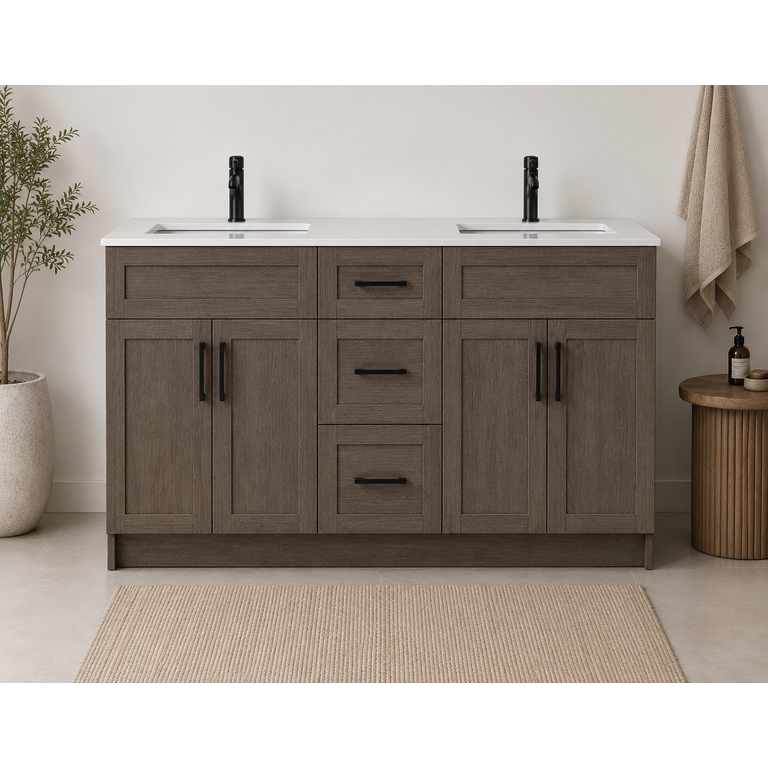 Vanité sur pied Collection Livia Dark Oak