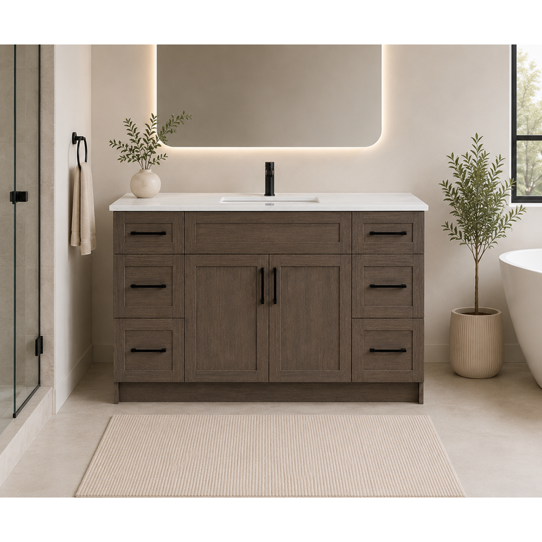 Vanité sur pied Collection Livia Dark Oak