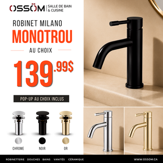 Robinet Lavabo Milano - pop-up inclus