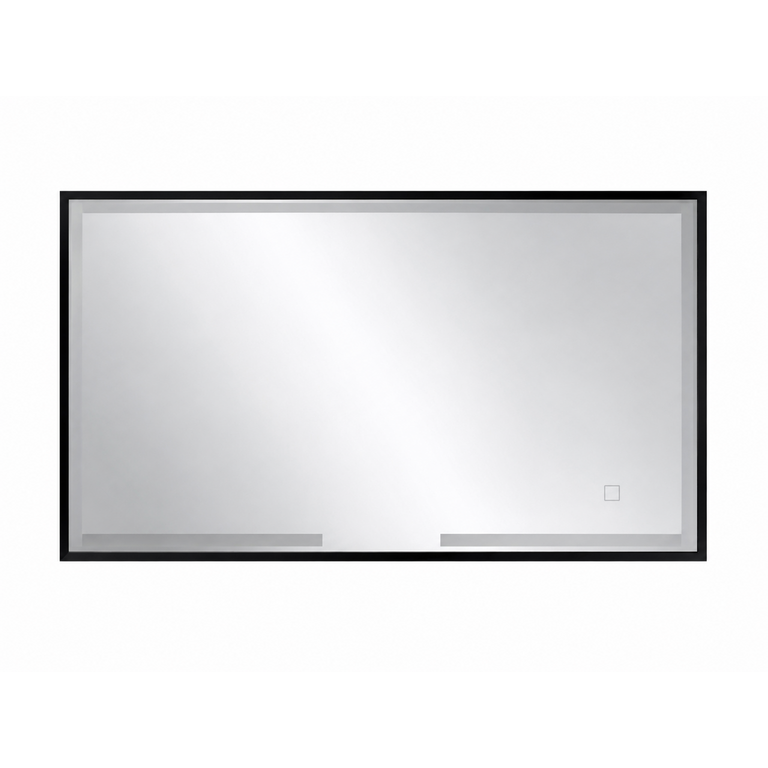 AMC Rectangular LED Mirror with Square Black Borders