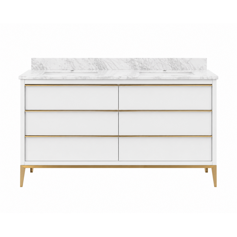 Vanity sur pied 60'' Collection Adélia Or