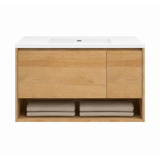Vanité murale Collection Florence Chêne Doré 36'' Simple