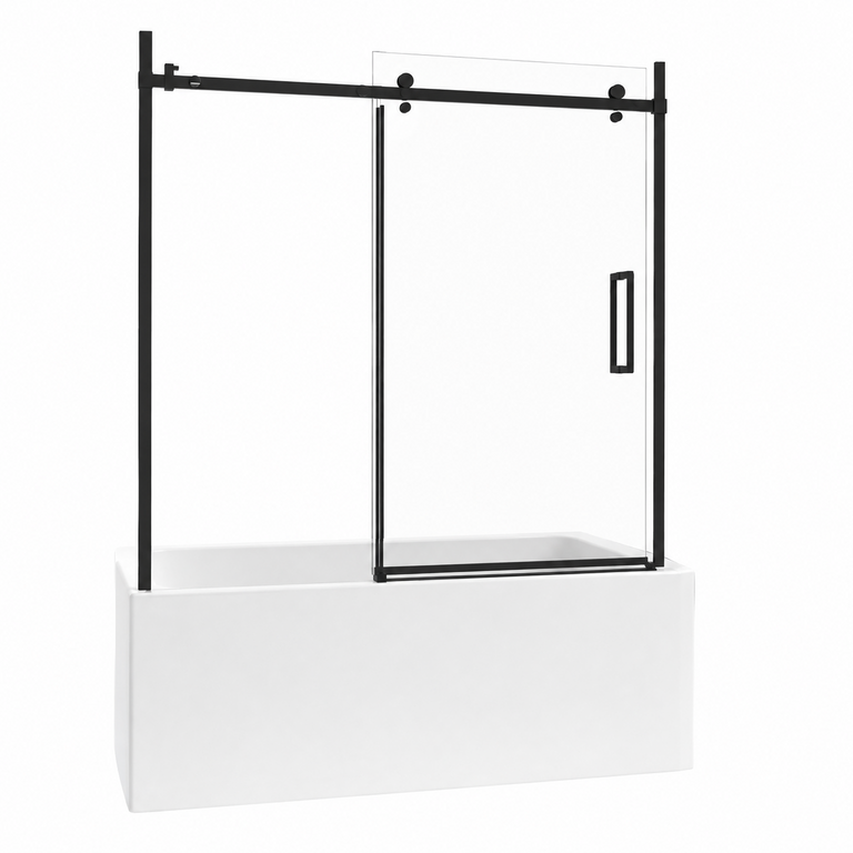 Écran de bain avec porte coulissante 60''x55'' 8mm Nautika