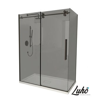 Reversible shower set Black Smoked Glass series Zirkon Luho