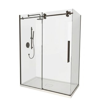 Luhö Reversible shower set Clear Glass series Zirkon Black Luho