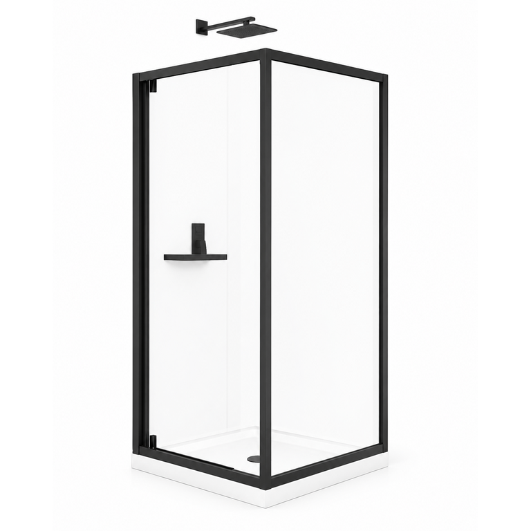 Ensemble de douche Série Nuvo Noir Mat 38x38