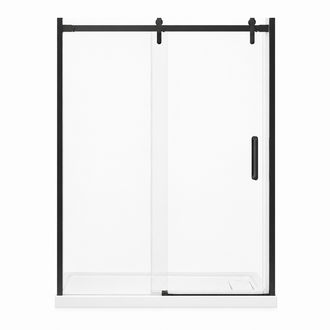 Shefford Series 48'' Matte Black Shower Door