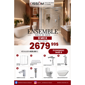 Ensemble 8 mcx tout inclus- Chrome