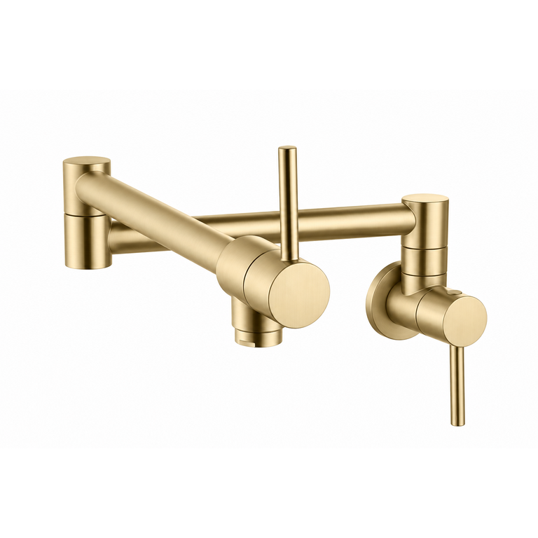 Wall-mounted pot filler with two handles Isa Collection