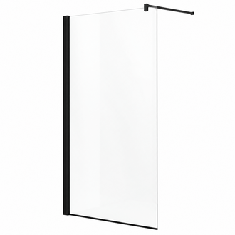 36 '' Matte Black Italian style glass shower
