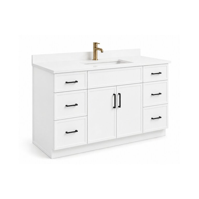 Vanité sur pied Collection Merida Blanche