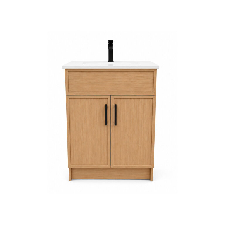 Freestanding Vanity Merida Collection Natural Oak