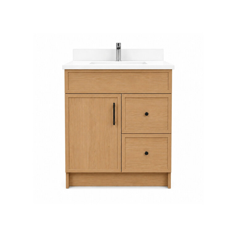 Freestanding Vanity Merida Collection Natural Oak