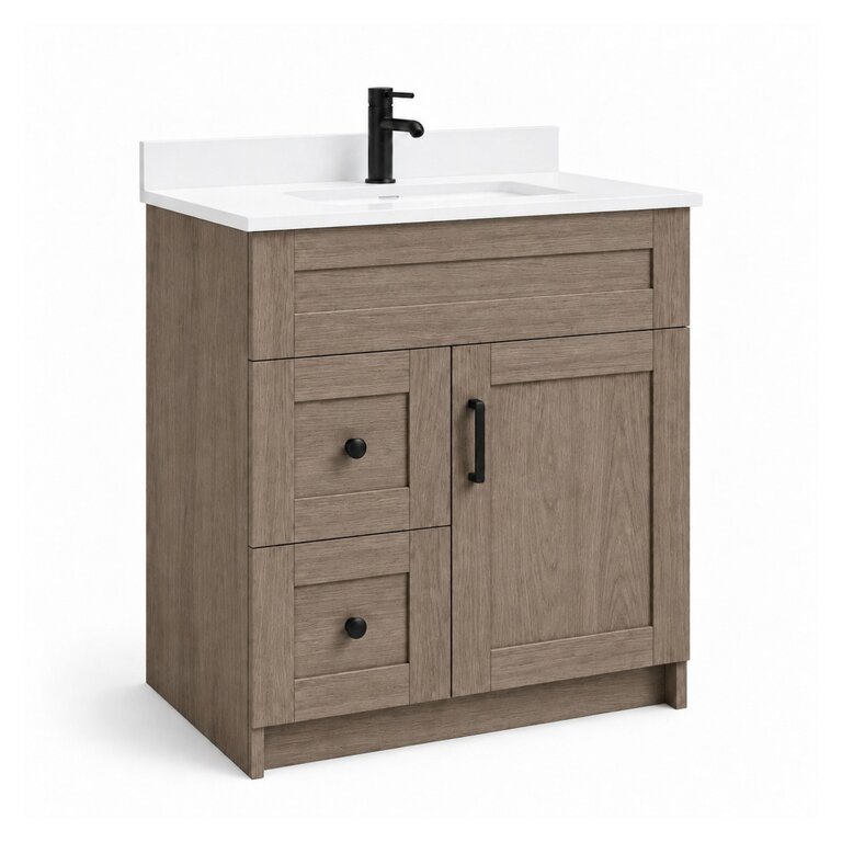 Vanité sur pied Collection Livia Dark Oak