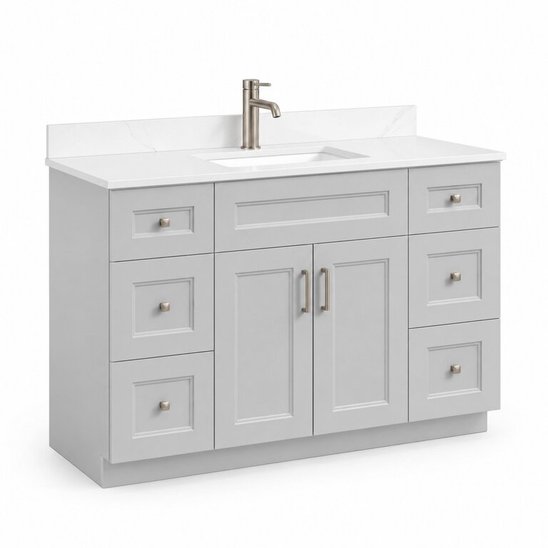 Vanity sur pied Collection Rosy Grise