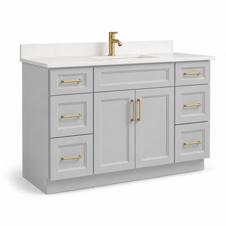 Vanity sur pied Collection Rosy Grise