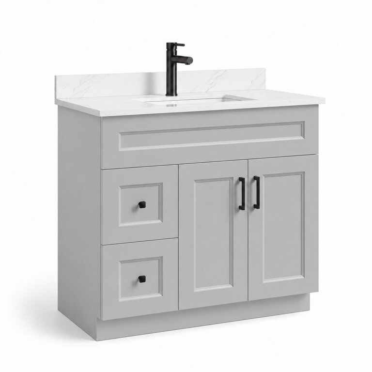 Vanity sur pied Collection Rosy Grise