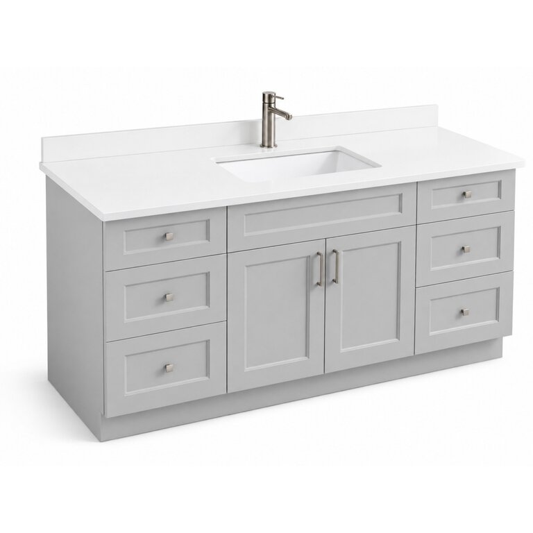 Vanity sur pied Collection Rosy Grise