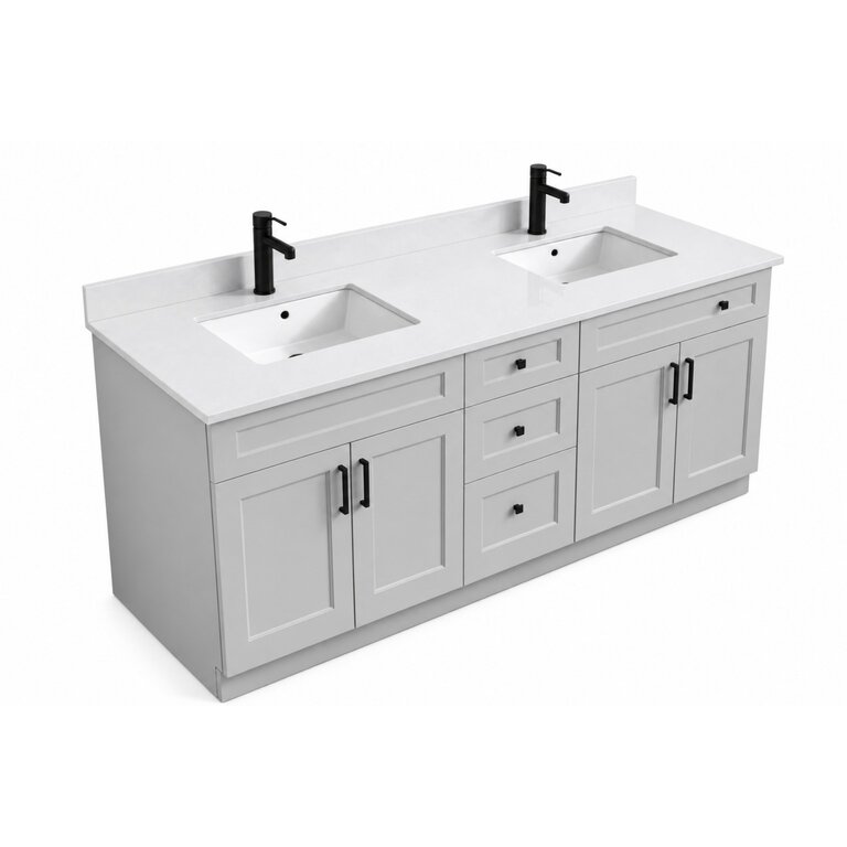 Vanity sur pied Collection Rosy Grise