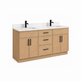 Freestanding Vanity Merida Collection Natural Oak