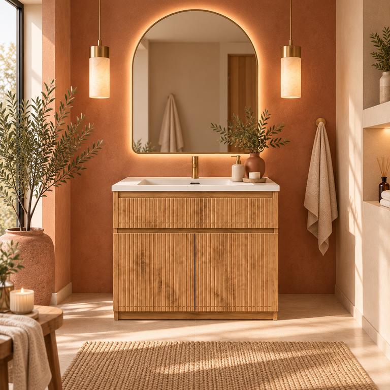Aria Natural Oak Freestanding Vanity