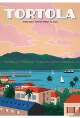 Tortola - BVI Retro travel poster - Giclee print 12" x 16"
