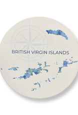 Trivet  - BVI Islands Map - Round