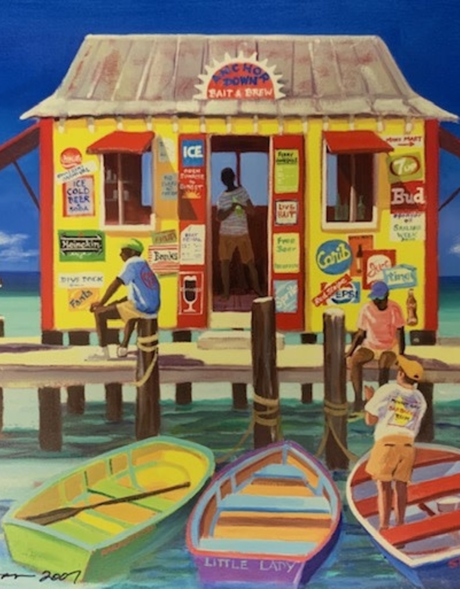 "Anchor Down"  Art Print by Shari Erickson