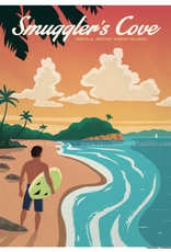 BVI Retro travel poster - Smugglers Cove - Giclee print 12" x 16"