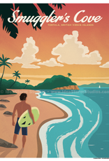 Smugglers Cove - BVI Retro travel poster - Giclee print 12" x 16"