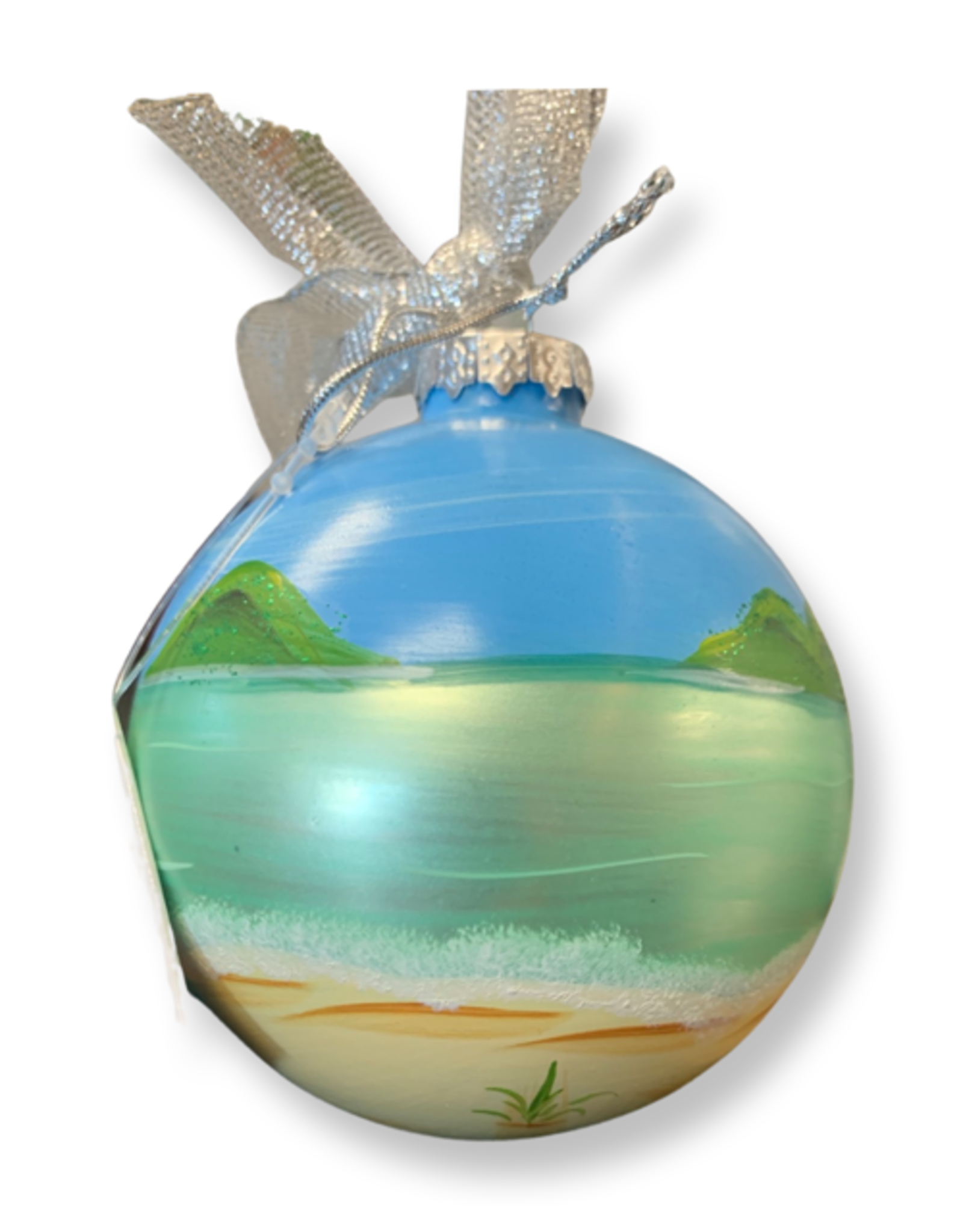 All At Sea Trading Co Ornament K - Hand Painted - Tropical Snowman