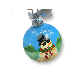 All At Sea Trading Co Ornament K - Hand Painted - Tropical Snowman